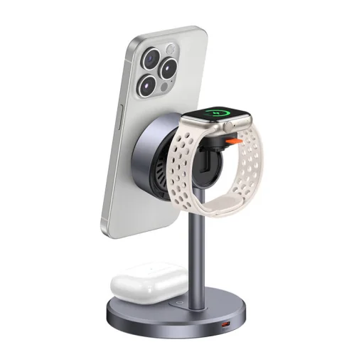 Mcdodo CH-2462 3-az-1-ben 15W Qi2 vezeték nélküli töltő + 33W fali töltő - 2