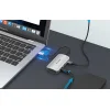 USB-C Dokkolóállomás 4x USB3.0, PD 0.15m Vention TNBHB (szürke) thumbnail