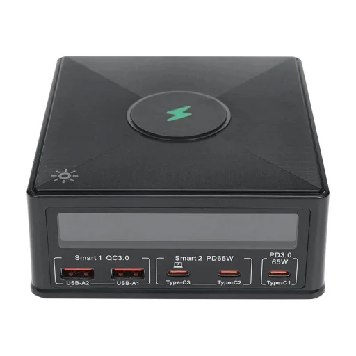 Blitzwolf 868H Hálózati töltő, 2xUSB-A, 3xUSB type-C, 160W (fekete) - 3