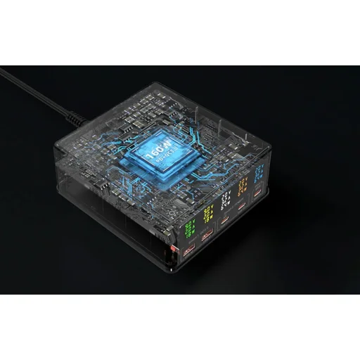 Blitzwolf 868H Hálózati töltő, 2xUSB-A, 3xUSB type-C, 160W (fekete) - 10
