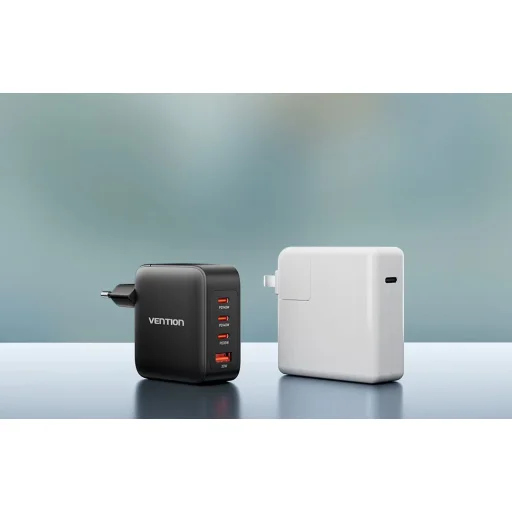 Vention, FEIW0-EU, Hálózati USB-C, Type-C töltő, 3xUSB-C, USB-A, 140W/140W/30W/18W, GaN (fehér) - 5