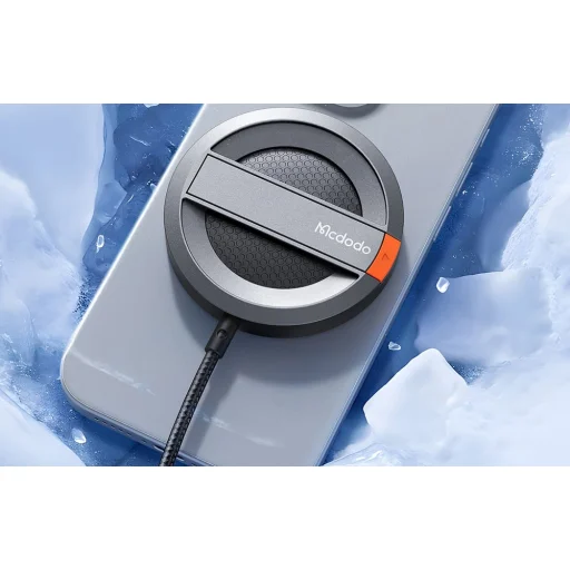 Mcdodo CH-5500 mágneses vezeték nélküli töltő iPhone-hoz összecsukható állvánnyal, 15W (fekete) - 5