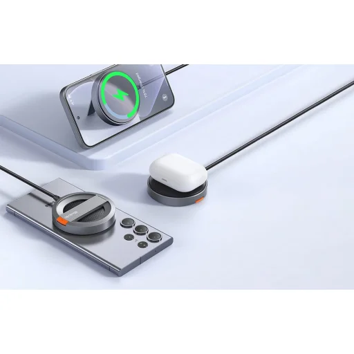 Mcdodo CH-5500 mágneses vezeték nélküli töltő iPhone-hoz összecsukható állvánnyal, 15W (fekete) - 6