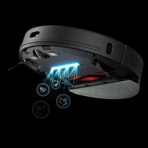 UWANT U100 Robotporszívó Felmosó Funkcióval + Töltő/Tisztító Állomás - Fekete - 8