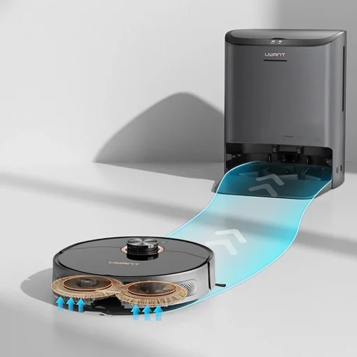  UWANT U200 Pro robotporszívó felmosó funkcióval + töltő/tisztító állomás - szürke - 12