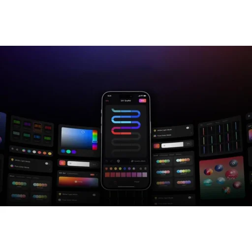 Yeelight RGBIC Led Alap Szalagfények 12m LED Világítások - 8