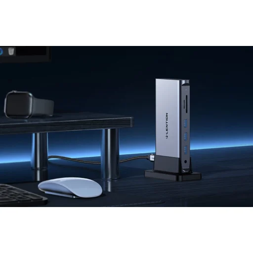Lention dokkoló állomás AV USB-C szürke - 5