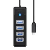 Orico HUB USB-C to 4x USB 3.0 5Gbps 0,15m Fekete thumbnail