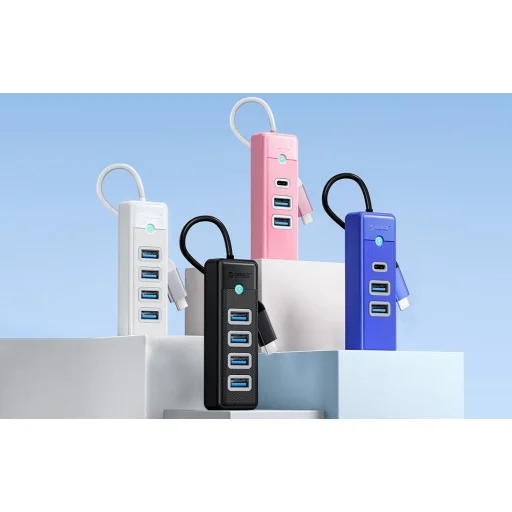 Orico HUB USB-C to 4x USB 3.0 5Gbps 0,15m Fekete - 3