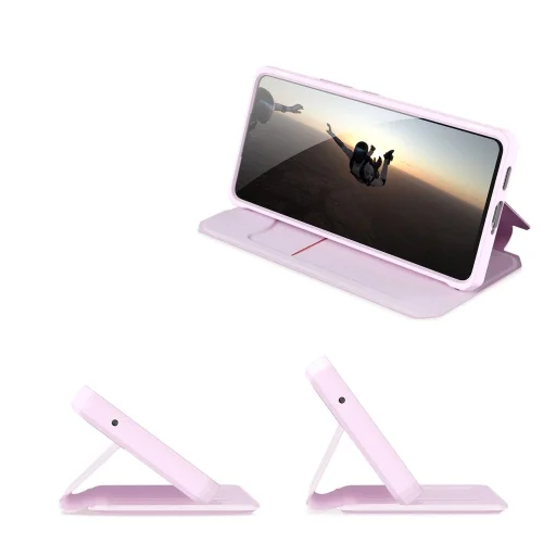 Dux Ducis Skin X fliptok Samsung Galaxy A73-hoz rózsaszín - 8