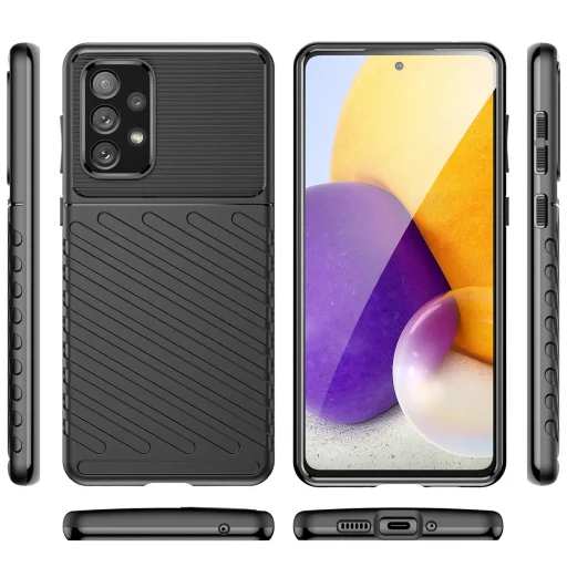 Thunder Case rugalmas páncélozott tok Samsung Galaxy A73 fekete tok - 8