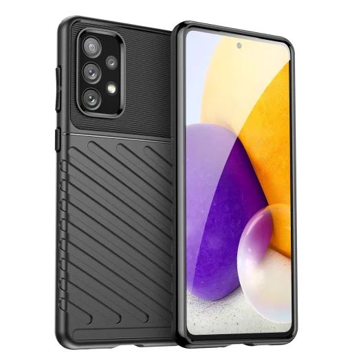 Thunder Case rugalmas páncélozott tok Samsung Galaxy A73 fekete tok - 1