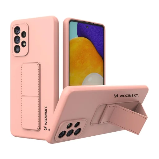 Wozinsky Kitámasztós Szilikon Tok Samsung Galaxy A73 Pink tok - 1