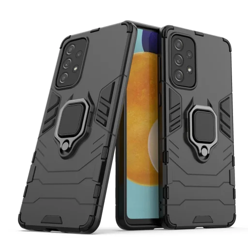 Ring Armor masszív hibrid tok és mágneses tartó Samsung Galaxy A73-hoz fekete tok - 1