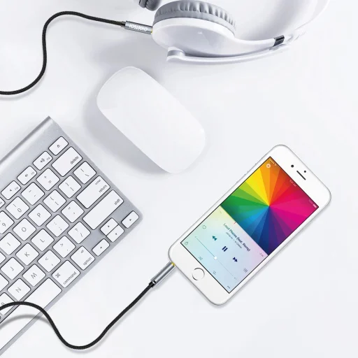 Choetech AUX002 kábel mini jack 3.5mm (férfi) / mini jack 3.5mm (férfi) 1.2m - fekete - 5