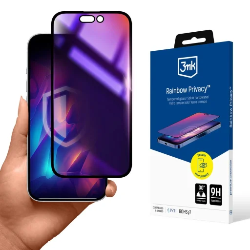 3mk Rainbow Privacy Edzett üveg Apple iPhone 16 Pro Max üvegfólia - 1