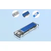 Orico SSD M.2 ház, NVME, USB-C 3.1 Gen.2, 10Gbps (kék) thumbnail