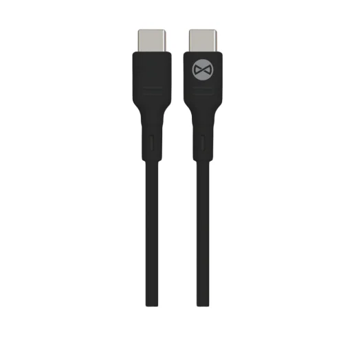 Forever CC-06 PD QC autós töltő 1x USB-C 1x USB 20W fekete + USB-C - USB-C kábel 60W - 5