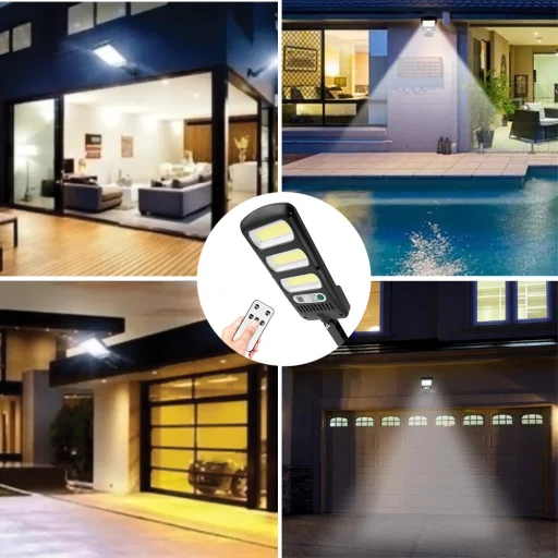 SUNARI Napelemes lámpa LED FLS-10 COB PIR 10W 800lm 6000K 1800mAh Li-Ion + RC Forever Light - 6