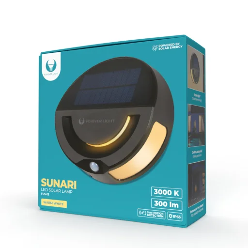 SUNARI Napelemes Lámpa LED FLS-13 32SMD PIR 6W 300lm 3000K 1200mAh Li-ion Örökké Fény - 6