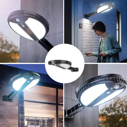 SUNARI Napelemes LED Lámpa FLS-12 70SMD PIR 6W 500lm 4500K 2400mAh Li-ion Örök Fény - 6