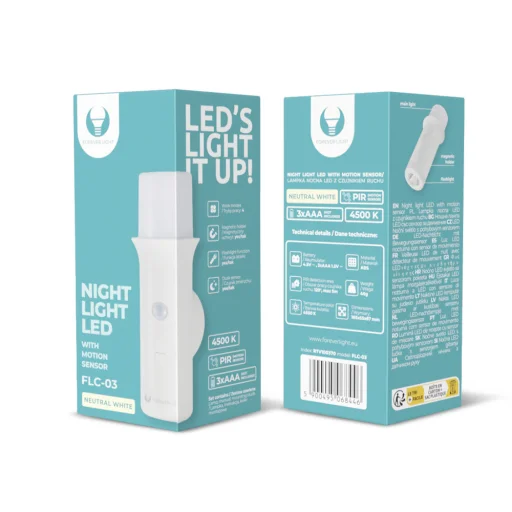 Gardrób LED Lámpa FLC-03 PIR 3xAAA Mindig Fény - 7