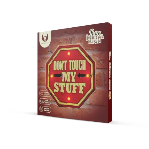 RETRO Fém Tábla LED Ne Érints Örökké Fény - 3