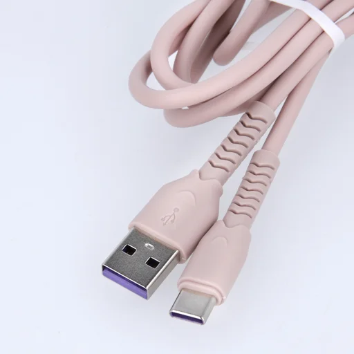 Maxlife MXUC-04 kábel USB - USB-C 1,0 m 3A rózsaszín - 5