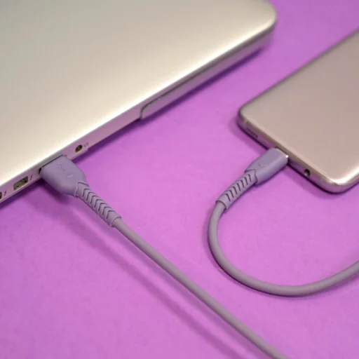 Maxlife MXUC-04 kábel USB - USB-C 1,0 m 3A ibolya - 5