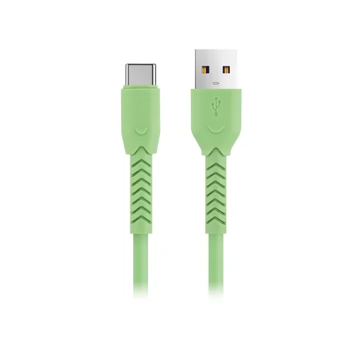 Maxlife MXUC-04 kábel USB - USB-C 1,0 m 3A zöld - 1