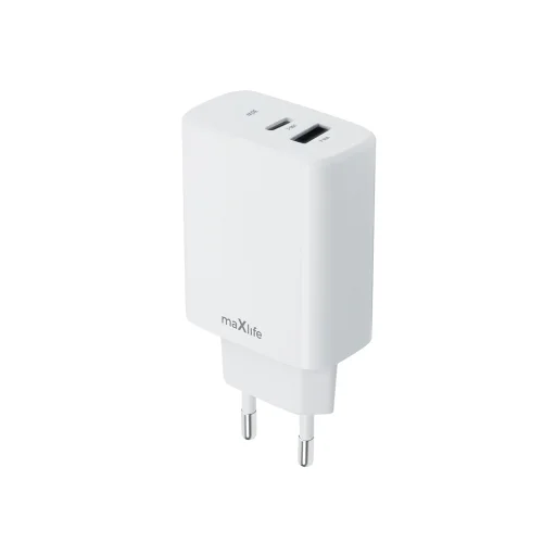 Maxlife MXTC-10-30AC PD QC töltő 1x USB-C 1x USB 30W fehér - 1