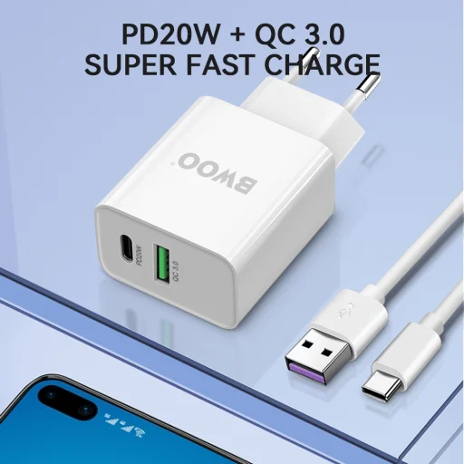 BWOO 18W fali töltő BO-CDA117 USB-C, USB-A - 6