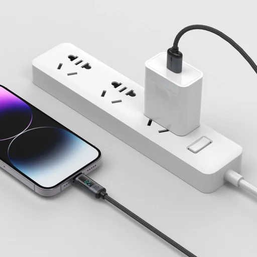 Lightning - USB A 2.4A 1.2m kábel LED kijelzővel Joyroom S-AL012A16 - fekete - 10