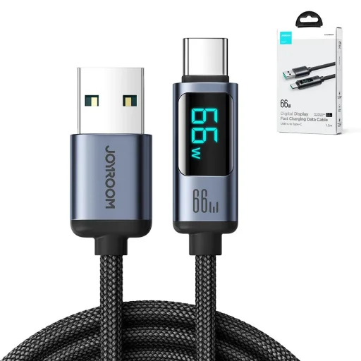 USB C - USB A kábel 66W 1.2m LED kijelzővel Joyroom S-AC066A16 - fekete - 14