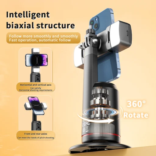 XO állvány 360 SS16 arckövetéssel és fénnyel fekete - 3