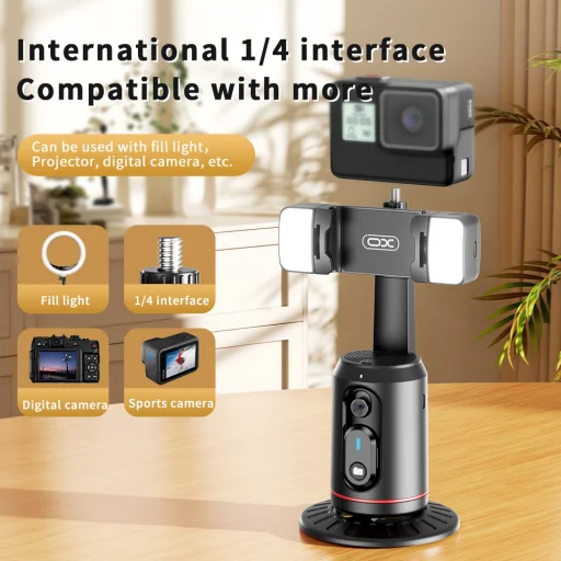 XO állvány 360 SS16 arckövetéssel és fénnyel fekete - 6