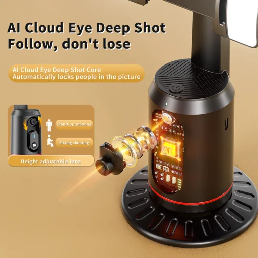 XO állvány 360 SS16 arckövetéssel és fénnyel fekete - 7