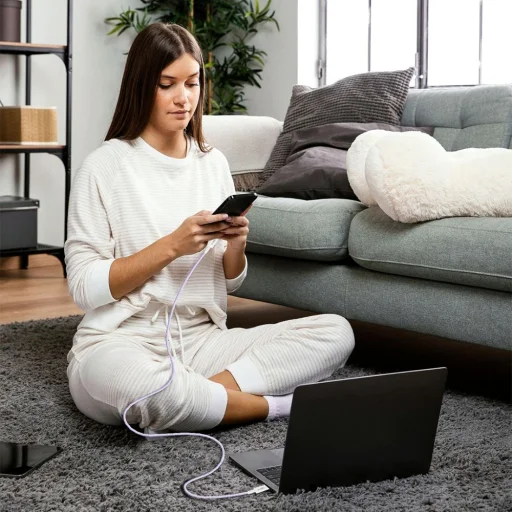 Tech-protect Ultraboost Lite Type-c Kábel Pd60w/3a 200cm Mauve - 6