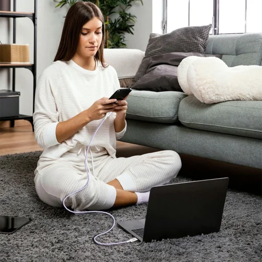 Tech-protect Ultraboost Lite Lightning Kábel Pd27w/3a 200cm Mauve - 6