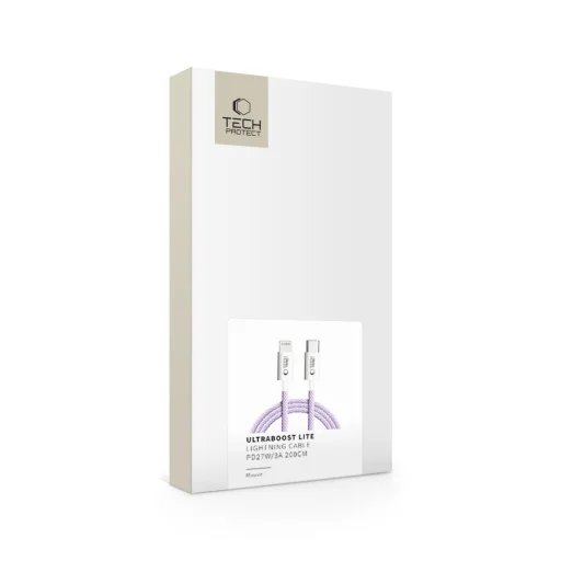 Tech-protect Ultraboost Lite Lightning Kábel Pd27w/3a 200cm Mauve - 7