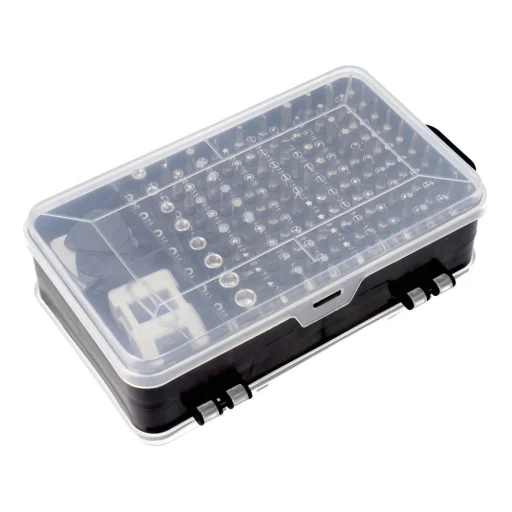 Szervizcsavarhúzó készlet, bitek 115 az 1-ben fém ezüst - 1