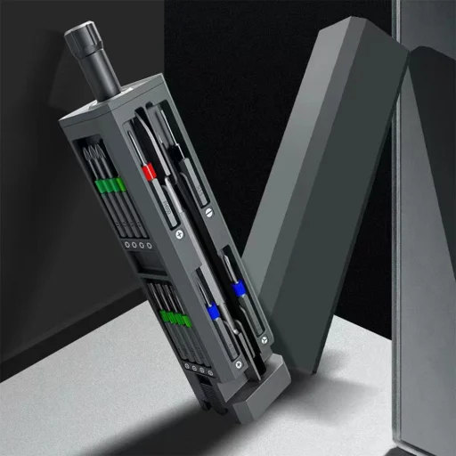 30 az 1-ben szerviz csavarhúzó készlet, alumínium bitek - 2