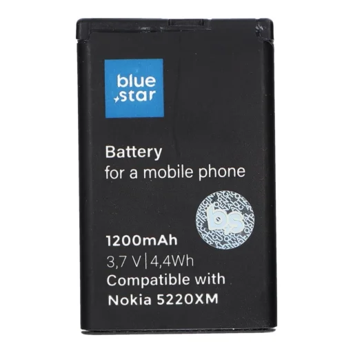 BLUE STAR PREMIUM akkumulátor NOKIA 5220 XM / 5630 XM / 6303 / 6730 / 3720 / C3 / C5-00 / C6-01 készülékekhez 1200 mAh - 1