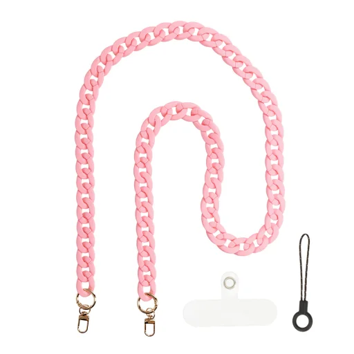 Nyakba akasztható pánt telefonhoz 0244 pink csuklópánt/nyakpánt - 1