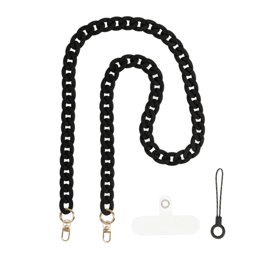 Nyakba akasztható pánt telefonhoz 0072 fekete Csuklópánt - 1