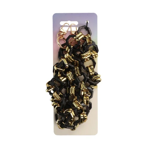 Nyakba akasztható pánt telefonhoz 0809 fekete-arany - 2