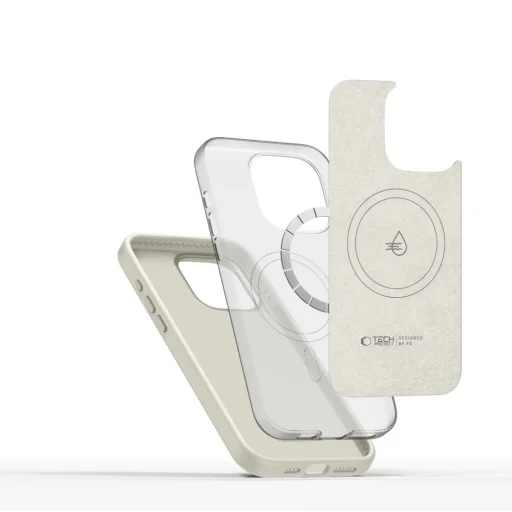 Tech-protect Silicone Pure Magsafe Iphone 15 Pro Tok Cosmic Latte - 2