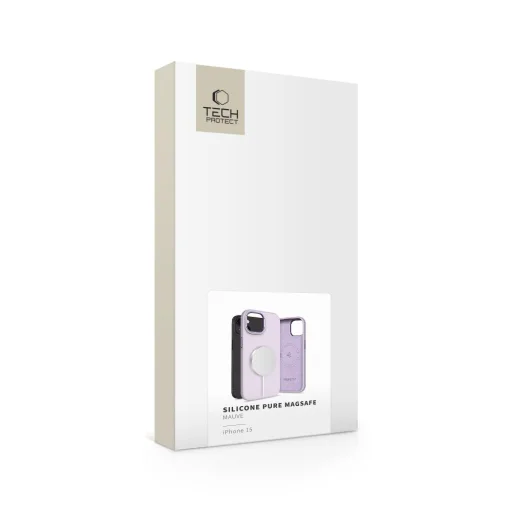 Tech-protect Silicone Pure Magsafe Iphone 15 Mauve Tok - 4