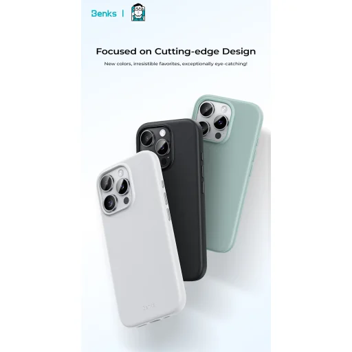  iPhone 16 Fekete Benks Magnetic Vita Pro szilikon tok - 5