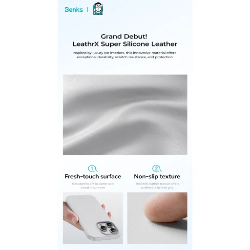  iPhone 16 Fekete Benks Magnetic Vita Pro szilikon tok - 6